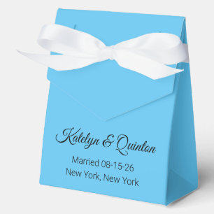 Stylish Blue Wedding Favour Box