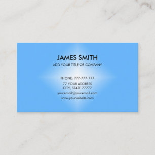 Stylish Blue & White Diamond Gradient Customisable Business Card