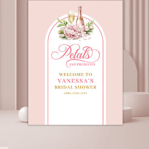 Stylish blush and gold bridal shower backdrop tapestry