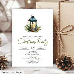 Stylish Bohemian Neutral Botanical Christmas  Invitation