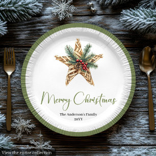 Stylish Bohemian Neutral Colors Holiday Plates