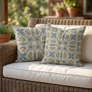Stylish Bohemian Retro Abstract Tribal Art Pattern Cushion
