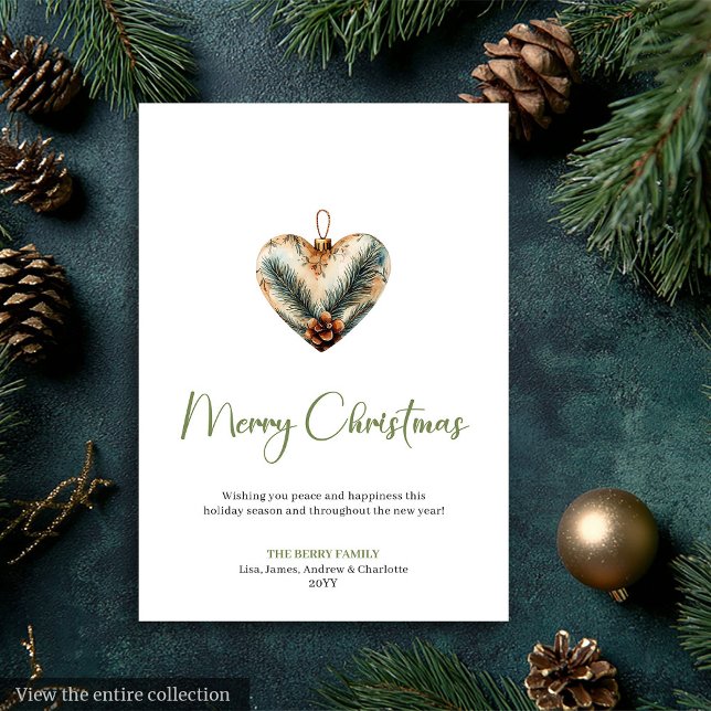 Stylish Bohemian Rustic Botanical Holiday Card (Stylish Bohemian Rustic Botanical Holiday Card)