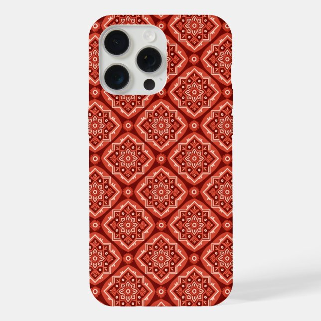 Stylish Boho Geometric Floral Pattern iPhone Case (Back)