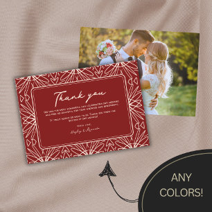 Stylish Boho Patterned Wedding Thank You Cards