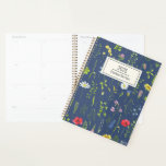 Stylish Boho Wildflowers Floral Blue Personalised Planner<br><div class="desc">Personalised Stylish Boho Wildflowers Floral Pattern Navy Blue 2021 Planner</div>
