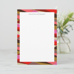 Stylish Bold 60s Geometric Border Personalised  Card