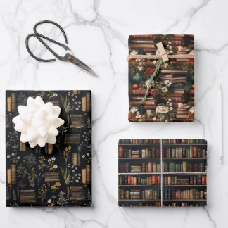 Stylish Book Lover - Dark Academia Wrapping Paper Sheet