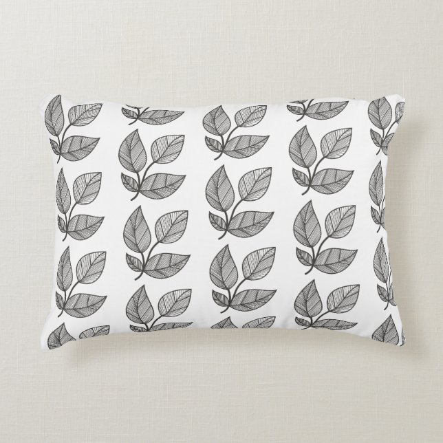 Stylish Botanical Leaf Design Sofa Throw Decorativ Decorative Cushion (Front)
