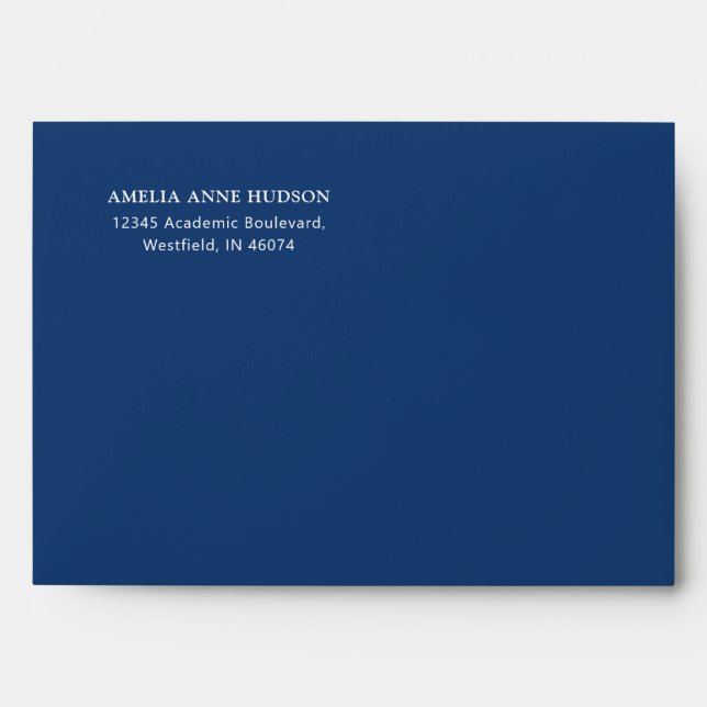 Stylish Bow Custom Blue Envelope (Front)