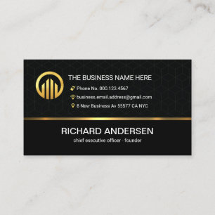 Stylish Box Patterns Business Owner Business Card
