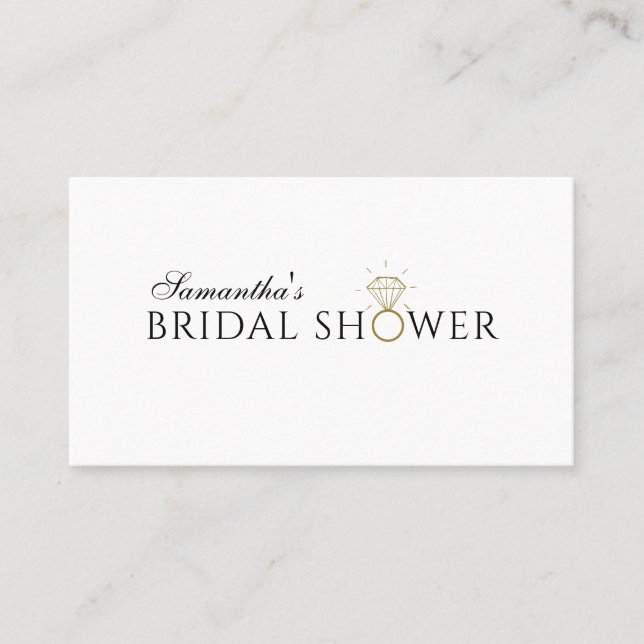 Stylish Bridal Shower QR Code Card (Front)