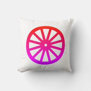 Stylish Bright Colourful Wheel Pillow Cushion