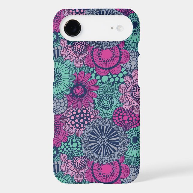 Stylish bright pattern of gorgeous flowers Case-Mate iPhone case (Back)