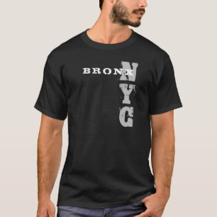 Stylish Bronx Nyc Text Black Creative Design T-Shirt