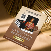 Stylish Brown & Gold Author Book Launch Release