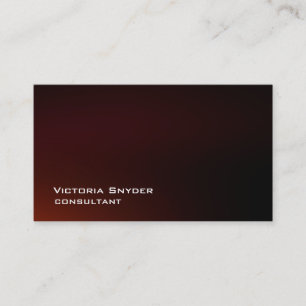 Stylish Brown Red Professional Business Card