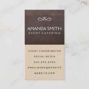 Stylish Brown Texture Luxury Leather Background Business Card