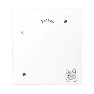 Stylish Bulldog Minimalist Notepad