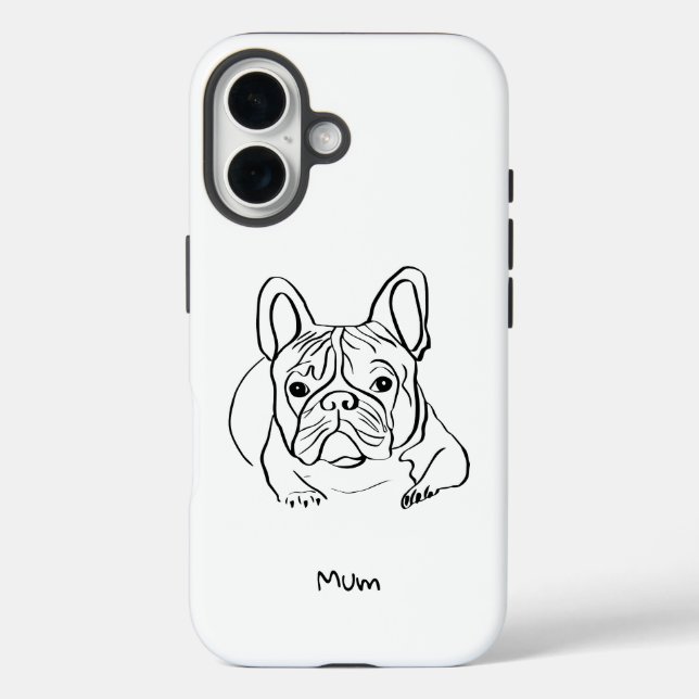 Stylish Bulldog Minimalist Phone Sleeve  Case-Mate iPhone Case (Back)