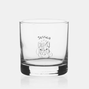 Stylish Bulldog Minimalist Whiskey Glass