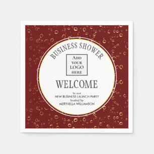 Stylish Burgundy BUSINESS SHOWER Napkin
