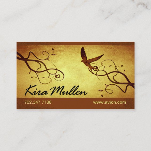 Stylish Business Card (all purpose) - "Avion" (Front)