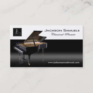 Stylish Business Card - all purpose "Pianist I"