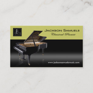 Stylish Business Card - all purpose "Pianist I"