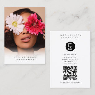 Stylish Business Logo Photographer Photo Card