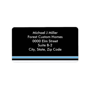 Stylish Business/Personal Stripe Address Label