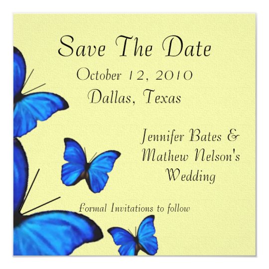 Stylish Butterflies Save the Date Annoucements Card