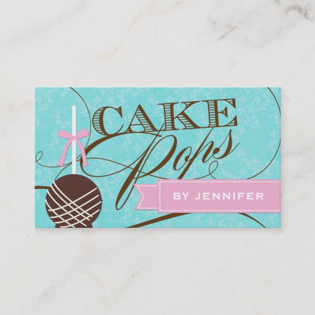 Stylish Cake Pop Business Card (Front)