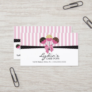 Stylish Cake Pops Bakery Business Card