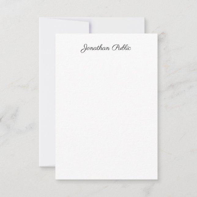 Stylish Calligraphed Script Name Template Modern (Front)