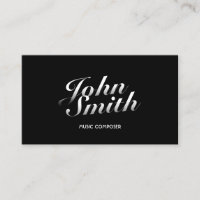 Stylish Calligraphic Music Composer Business Card