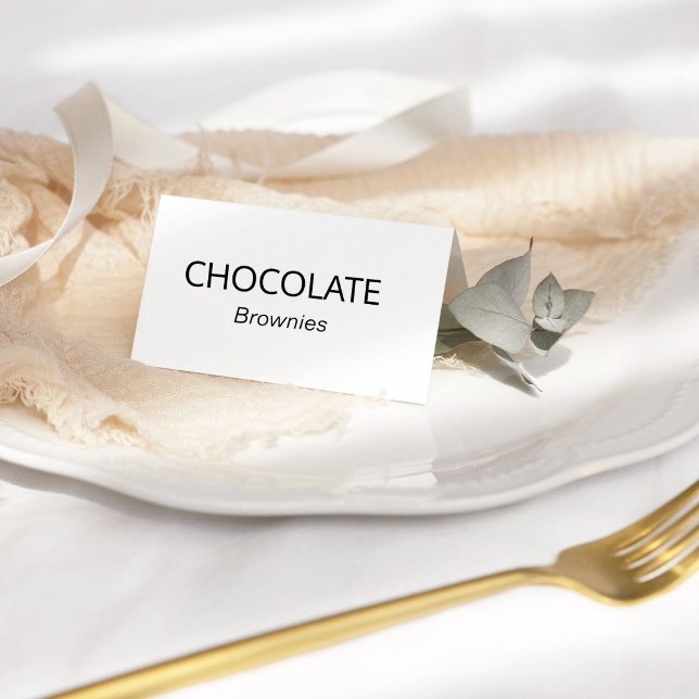 Stylish  Calligraphy  Buffet Food Labels Table Place Card (Creator Uploaded)