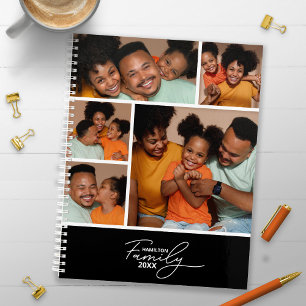 Stylish Calligraphy Family Photo Collage Planner