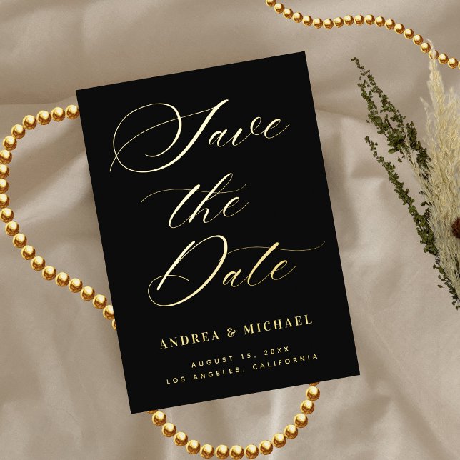 Stylish Calligraphy Photo & QR Code Wedding Gold (Creator Uploaded)