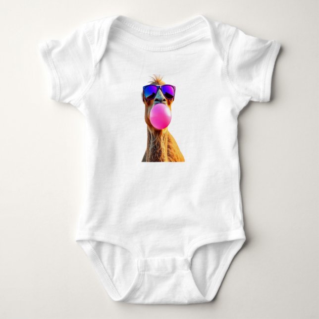Stylish camel baby bodysuit (Front)