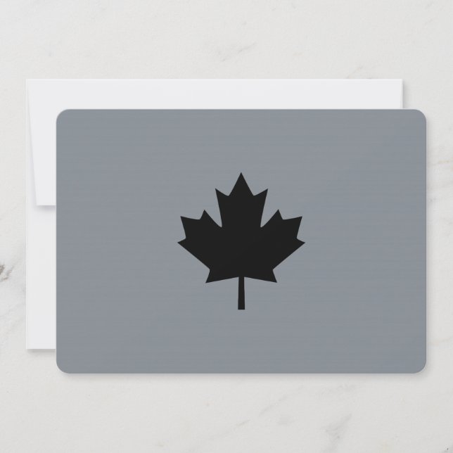 Stylish Canadian Black Maple Leaf (Front)