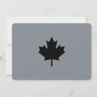 Stylish Canadian Black Maple Leaf