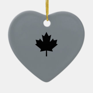 Stylish Canadian Black Maple Leaf Ceramic Tree Decoration