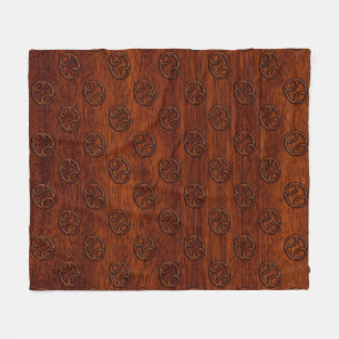 Stylish Cancer Sign on Mahogany Decor Fleece Blanket