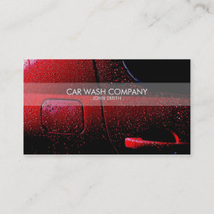 Stylish car wash business card