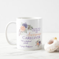 Stylish Caregiver Thank You Appreciation Floral 