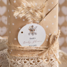 Stylish Carriage Flowers Soft Pastel Baby Shower