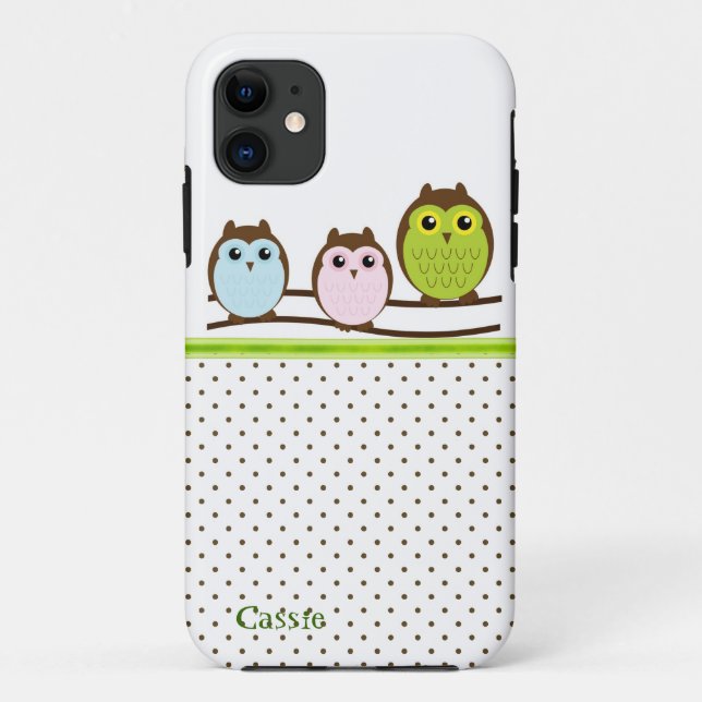 Stylish Cartoon Owls Custom iPhone 5 Case (Back)