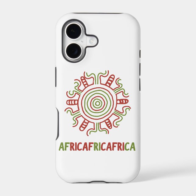 Stylish case for apple 17 with Africa print (Back)