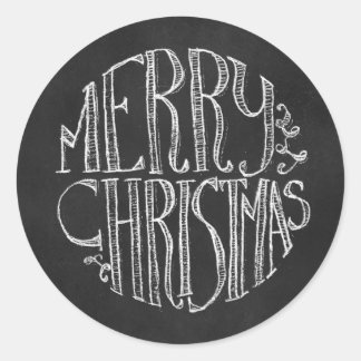 Stylish Chalkboard Christmas Sticker